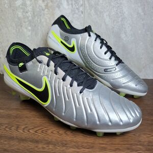 Nike Tiempo Legend 10 Elite FG Soccer Silver Metallic Men’s Size 12.5 DV4328-001